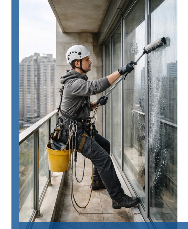 Профессиональная мойка балконного остекления в Спасске-Дальнем