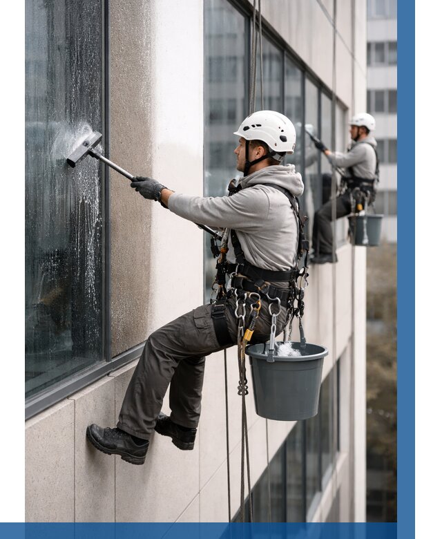 Мойка фасадов зданий в Спасске-Дальнем под ключ от 362 р. | ВЫСОТНИК-Спс