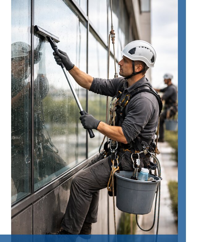 Мойка стеклянных фасадов в Спасске-Дальнем от 207 р. | ВЫСОТНИК-Спс