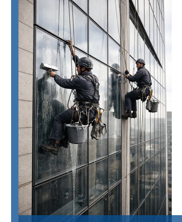 Профессиональная мойка стеклянных фасадов зданий в Спасске-Дальнем