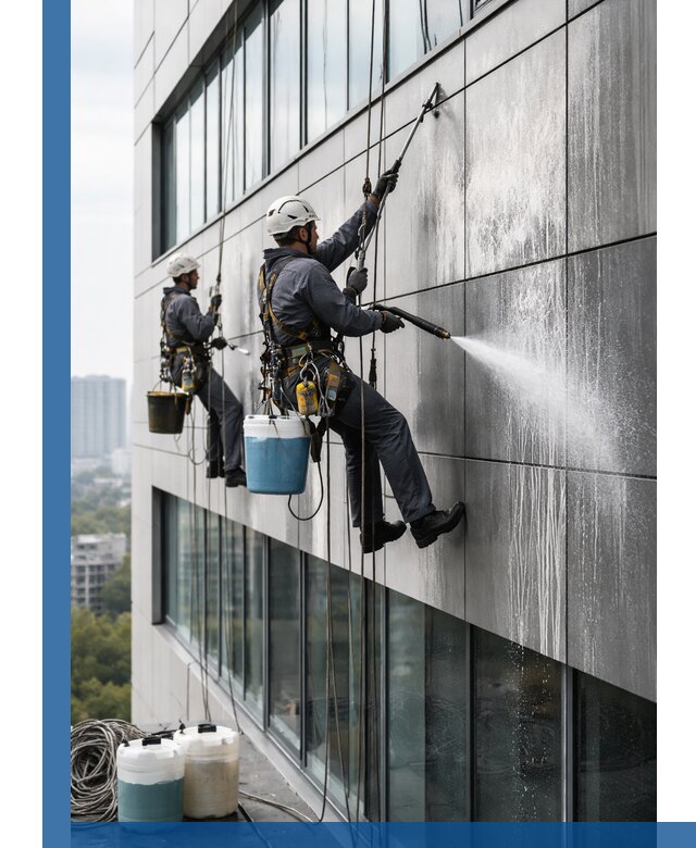 Профессиональная мойка вентилируемых фасадов в Спасске-Дальнем