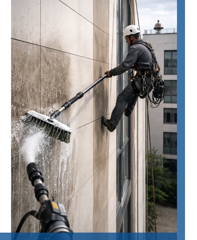 Мойка фасада из керамогранита в Спасске-Дальнем от 310 р. | ВЫСОТНИК-Спс