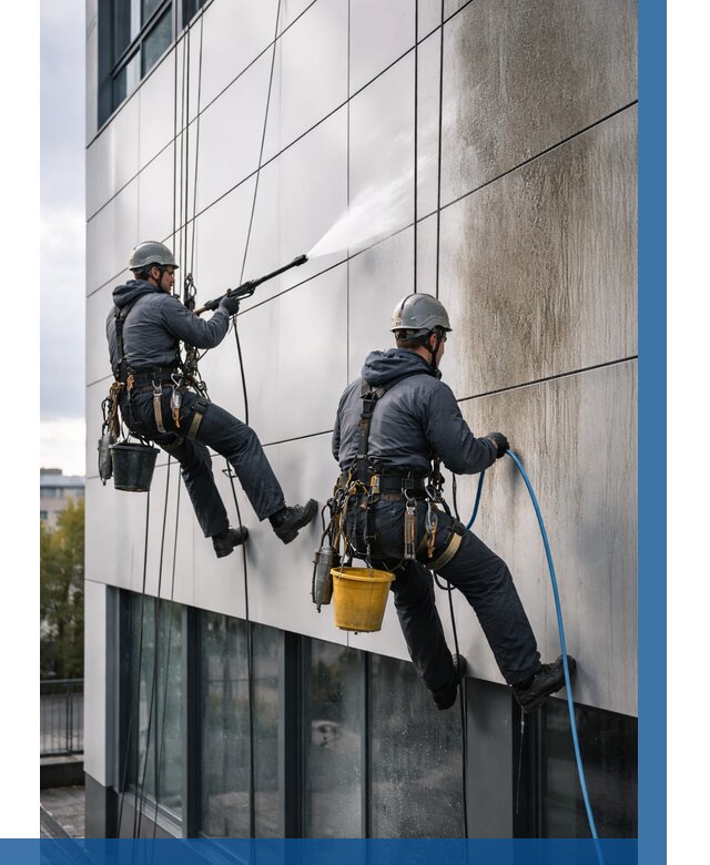 Мойка фасада из композита в Спасске-Дальнем по цене от 310 р. | ВЫСОТНИК-Спс