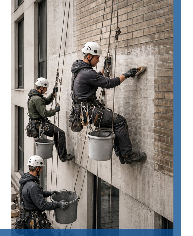 Удаление высолов с фасада в Спасске-Дальнем от 259 р. | ВЫСОТНИК-Спс