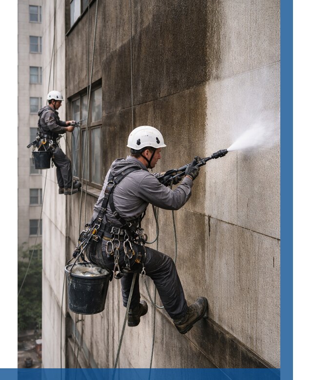 Очистка фасада от копоти в Спасске-Дальнем от 259 р. | ВЫСОТНИК-Спс