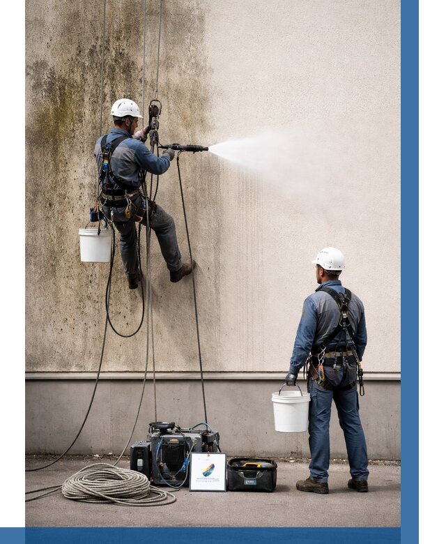 Очистка фасада от плесени в Спасске-Дальнем от 310 р. | ВЫСОТНИК-Спс