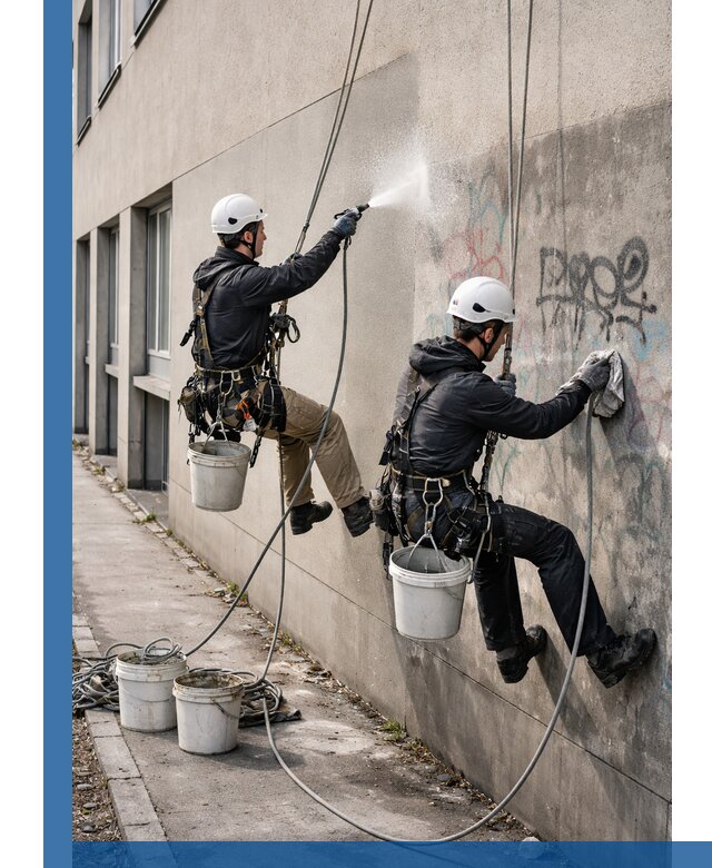 Антиграффити покрытие фасада с защитой от надписей в Спасске-Дальнем