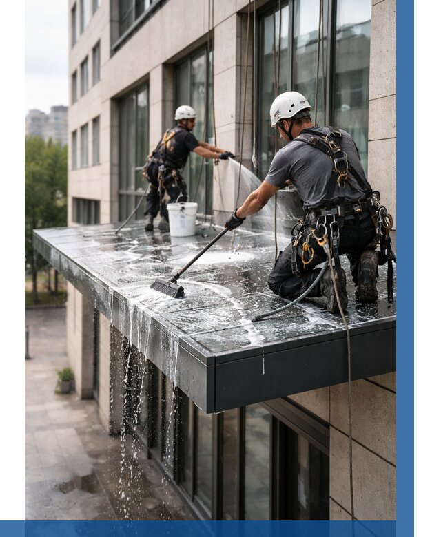 Мойка козырьков и навесов в Спасске-Дальнем от 3621 р. | ВЫСОТНИК-Спс