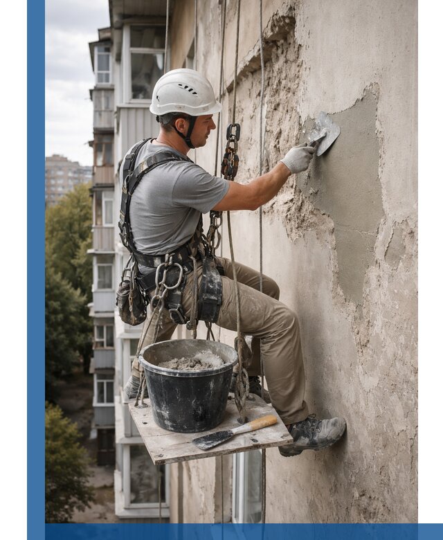 Восстановление фасадной штукатурки в Спасске-Дальнем с гарантией качества