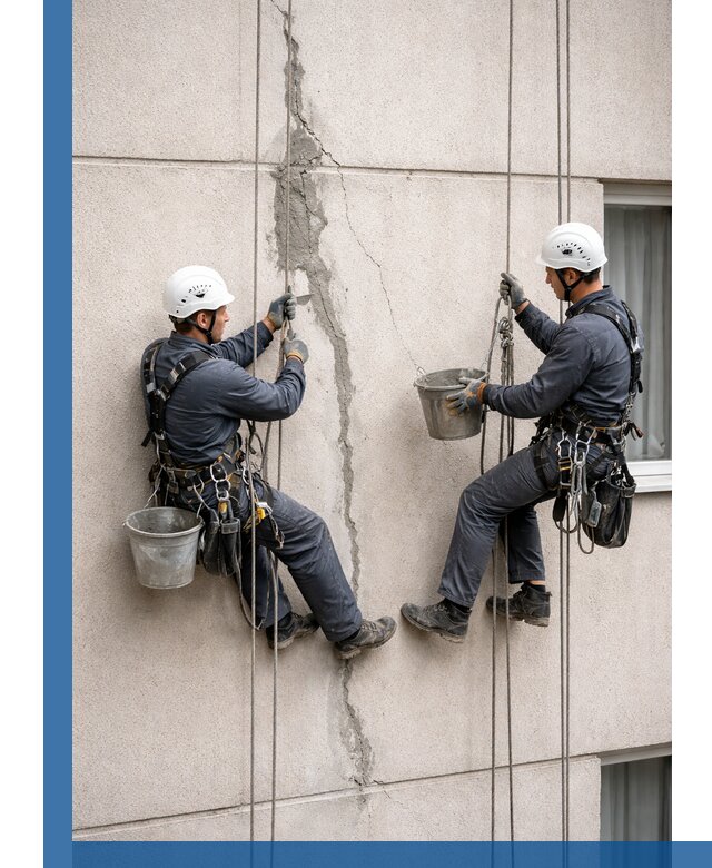 Заделка трещин на фасаде в Спасске-Дальнем с гарантийным ремонтом