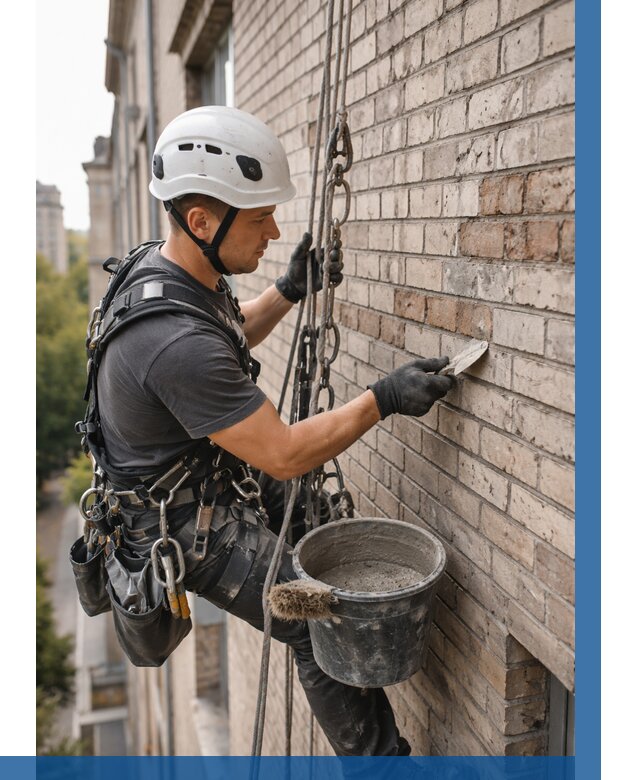 Ремонт кирпичной кладки фасада в Спасске-Дальнем от 1862 р. | ВЫСОТНИК-Спс