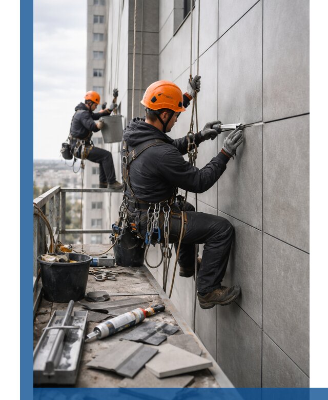 Профессиональный ремонт фасада из керамогранита в Спасске-Дальнем
