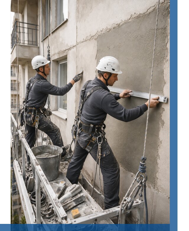 Штукатурка фасада на высоте в Спасске-Дальнем от 931 р. | ВЫСОТНИК-Спс