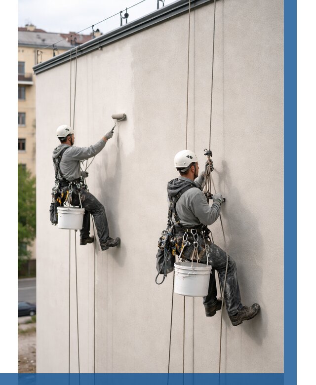 Покраска оштукатуренного фасада в Спасске-Дальнем от 331 р. | ВЫСОТНИК-Спс