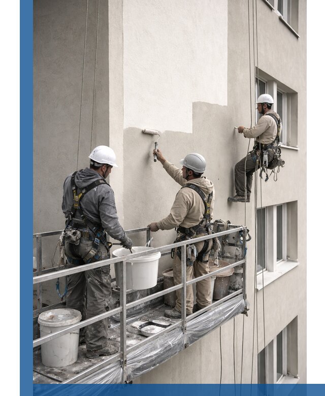 Покраска оштукатуренного фасада в Спасске-Дальнем под ключ с гарантией