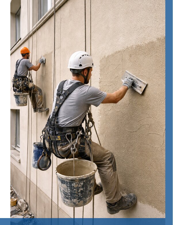 Декоративная штукатурка фасада в Спасске-Дальнем от 1242 р. | ВЫСОТНИК-Спс