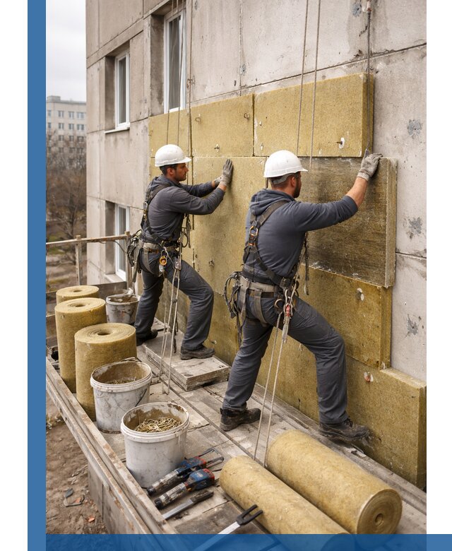 Утепление фасада минватой в Спасске-Дальнем под ключ с гарантией