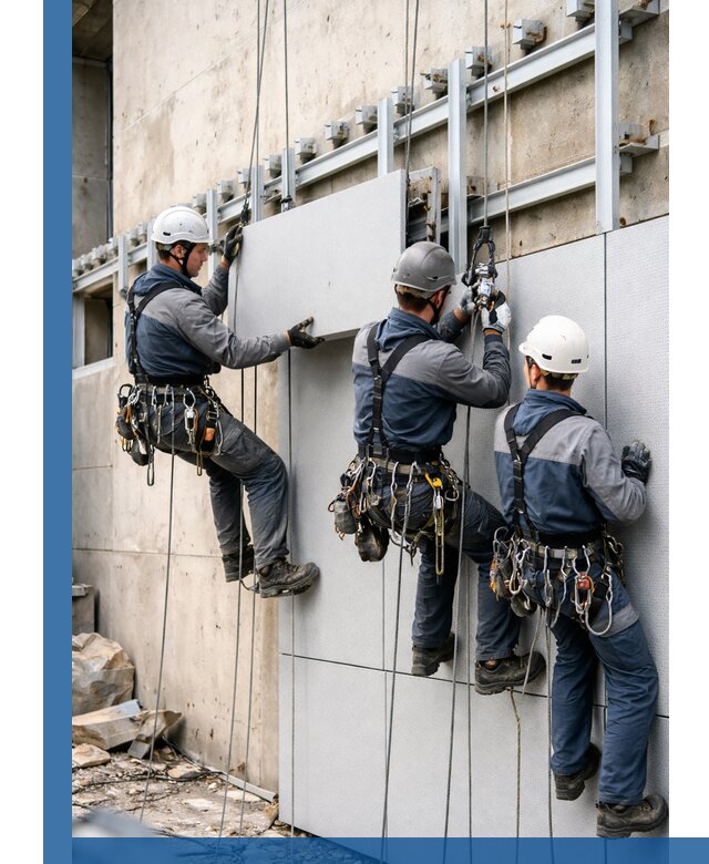 Монтаж вентилируемого фасада в Спасске-Дальнем под ключ с гарантией качества