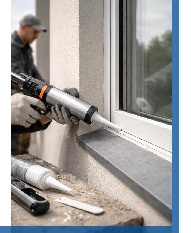 Герметизация монтажных швов окон в Спасске-Дальнем от 673 р. | ВЫСОТНИК-Спс