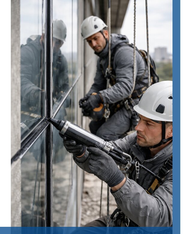 Герметизация витражных швов в Спасске-Дальнем от 673 р. | ВЫСОТНИК-Спс