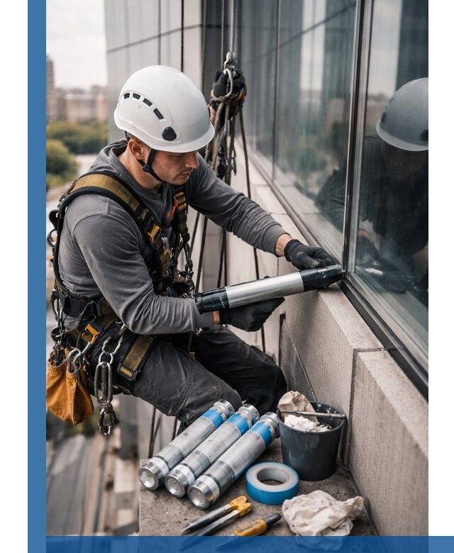 Герметизация стыков витража в Спасске-Дальнем для герметичных фасадов