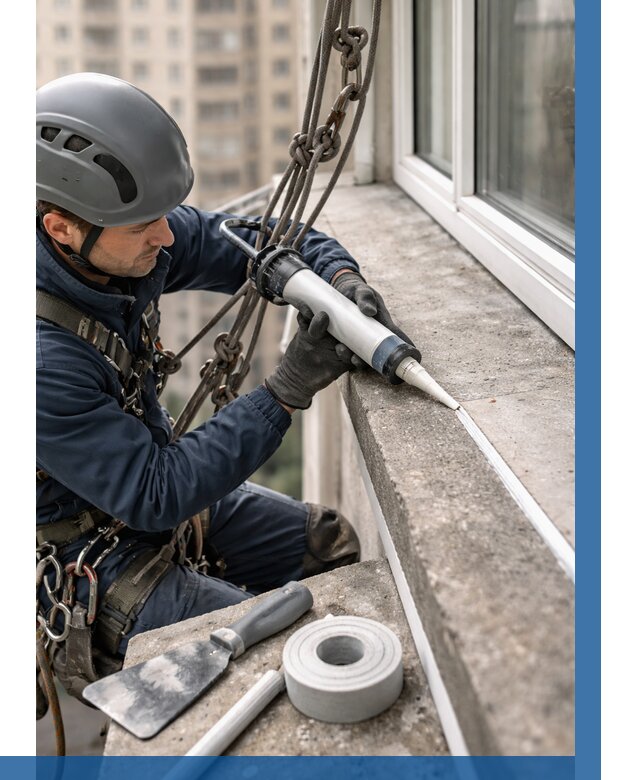 Герметизация балконного козырька в Спасске-Дальнем от 4656 р. | ВЫСОТНИК-Спс