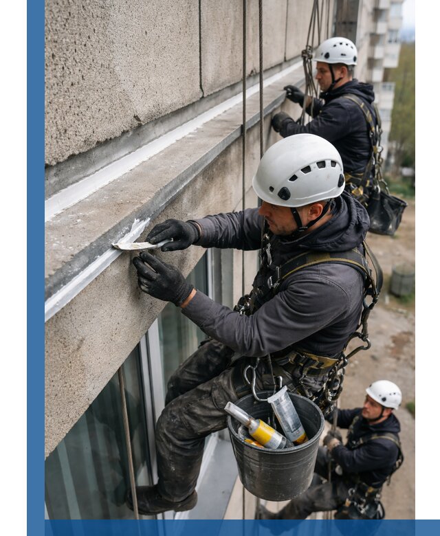 Герметизация примыкания балкона в Спасске-Дальнем под ключ с гарантией