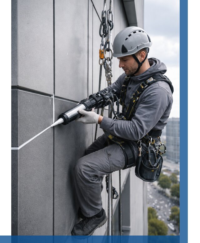 Герметизация стыков фасадных панелей в Спасске-Дальнем от 6726 р.| ВЫСОТНИК-Спс