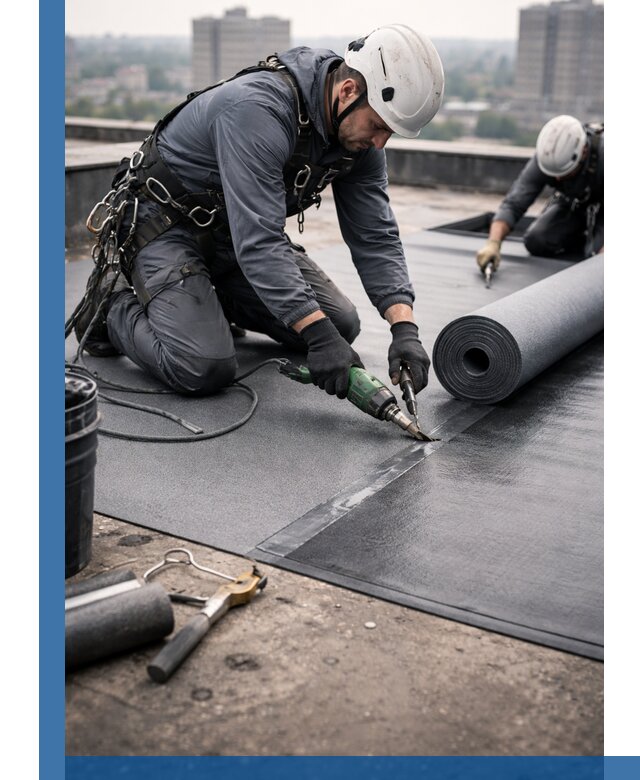 Ремонт мягкой кровли в Спасске-Дальнем с выездом промальпинистов