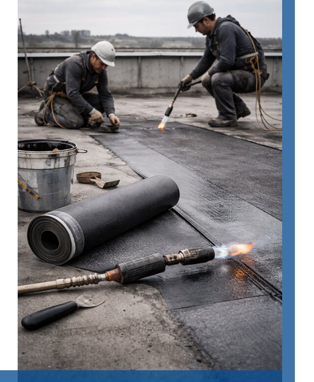 Ремонт рулонной кровли в Спасске-Дальнем от 673 р. | ВЫСОТНИК-Спс