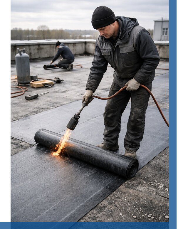 Ремонт наплавляемой кровли в Спасске-Дальнем от 724 р. | ВЫСОТНИК-Спс