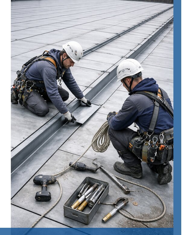 Ремонт фальцевой кровли в Спасске-Дальнем от 724 р. | ВЫСОТНИК-Спс