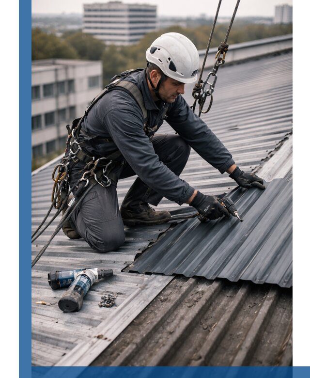 Ремонт профнастила на кровле в Спасске-Дальнем, работы под ключ