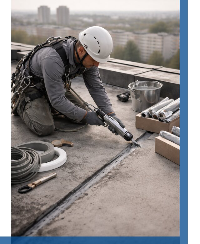 Герметизация швов кровли в Спасске-Дальнем от 466 р./м2 | ВЫСОТНИК-Спс