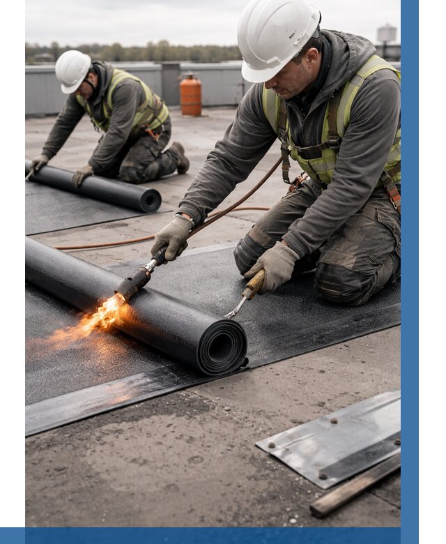 Монтаж наплавляемой кровли в Спасске-Дальнем от 879 р. — ВЫСОТНИК-Спс