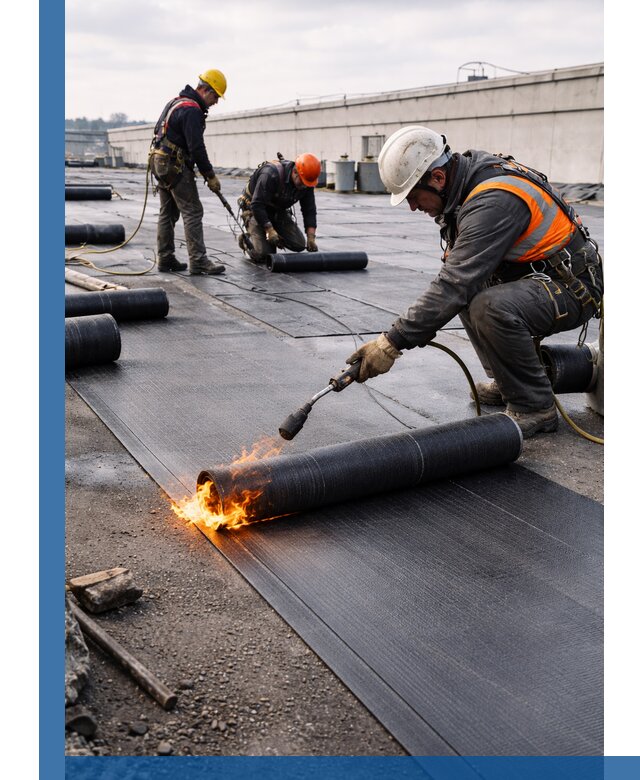 Монтаж наплавляемой кровли в Спасске-Дальнем профессионально