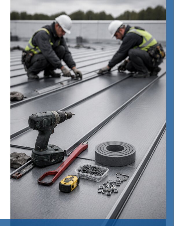 Монтаж фальцевой кровли в Спасске-Дальнем от 1862 р. | ВЫСОТНИК-Спс