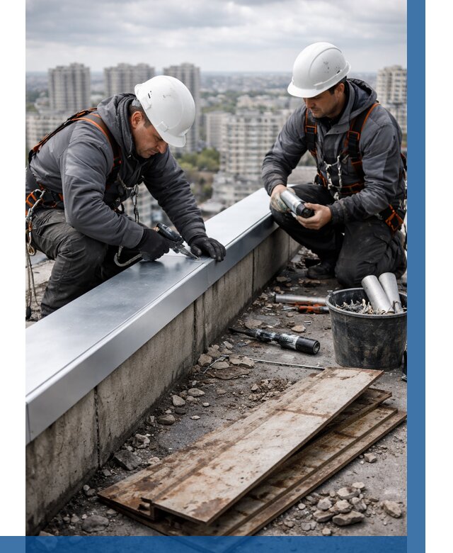 Замена парапетных крышек под ключ в Спасске-Дальнем от 1242 р. | ВЫСОТНИК-Спс