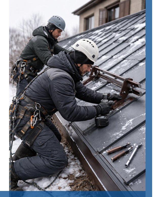 Монтаж снегозадержателей в Спасске-Дальнем от 466 р. | ВЫСОТНИК-Спс