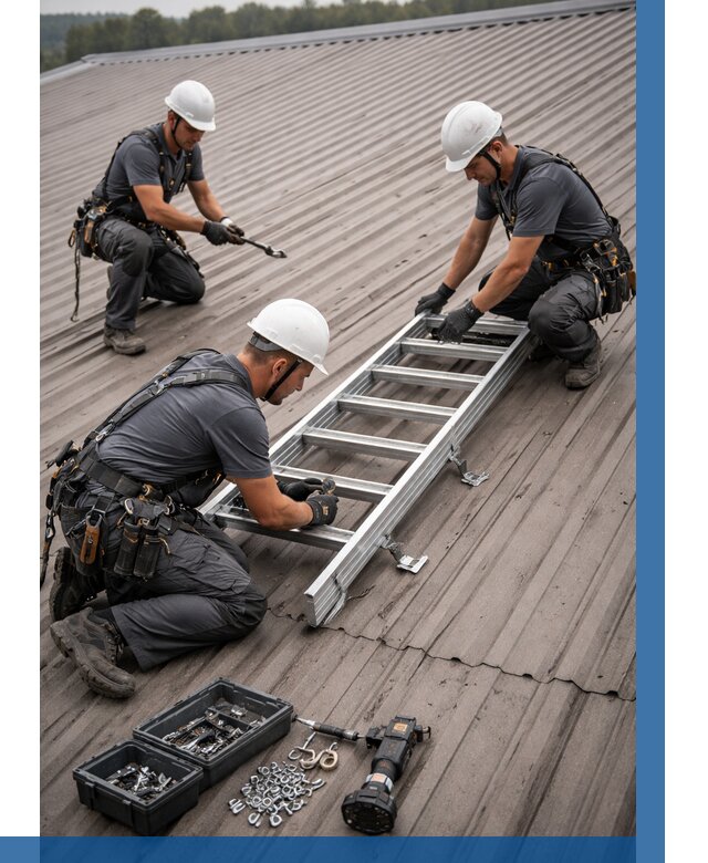 Монтаж кровельной лестницы в Спасске-Дальнем от 4656 р. | ВЫСОТНИК-Спс