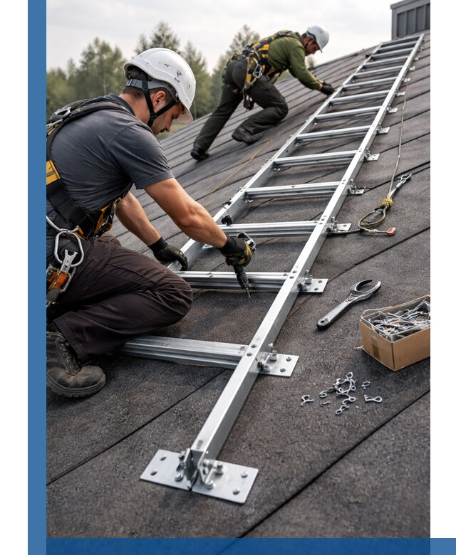 Профессиональный монтаж кровельной лестницы в Спасске-Дальнем под ключ