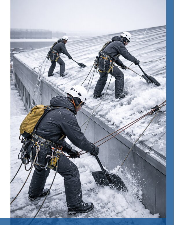 Очистка навесов от снега в Спасске-Дальнем от 4656 р. | ВЫСОТНИК-Спс