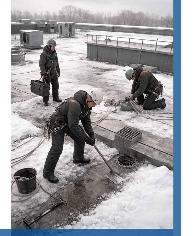 Абонентское обслуживание кровли зимой в Спасске-Дальнем от 8278 р. | ВЫСОТНИК-Спс