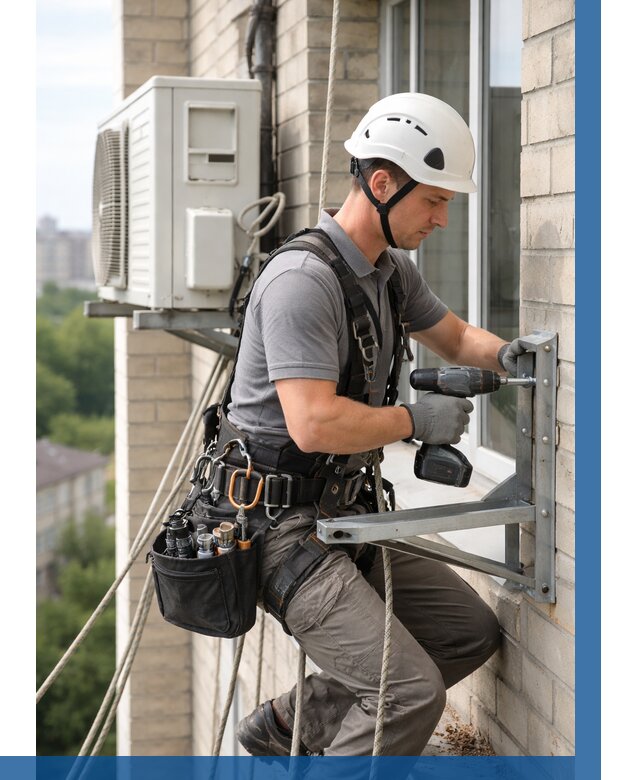 Установка кронштейнов кондиционера в Спасске-Дальнем от 3621 р. | ВЫСОТНИК-Спс