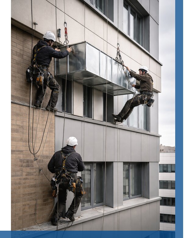 Монтаж воздуховодов на фасаде в Спасске-Дальнем от 1552 р. | ВЫСОТНИК-Спс