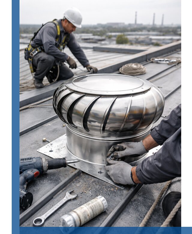 Установка дефлекторов на кровле в Спасске-Дальнем профессионально