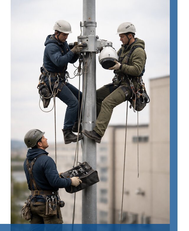 Установка видеокамер на мачте в Спасске-Дальнем от 8795 р. | ВЫСОТНИК-Спс