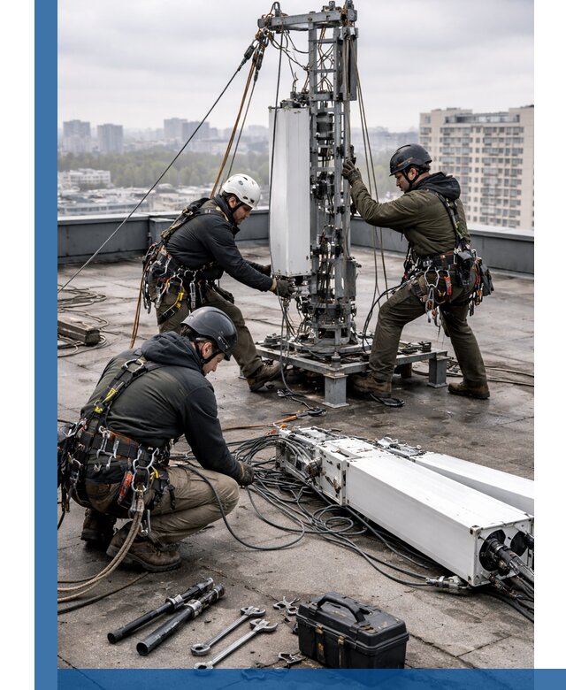 Демонтаж антенн на крыше зданий в Спасске-Дальнем с гарантией