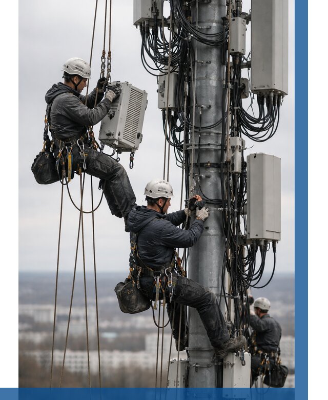 Монтаж оборудования связи на мачте в Спасске-Дальнем от 7760 р. | ВЫСОТНИК-Спс