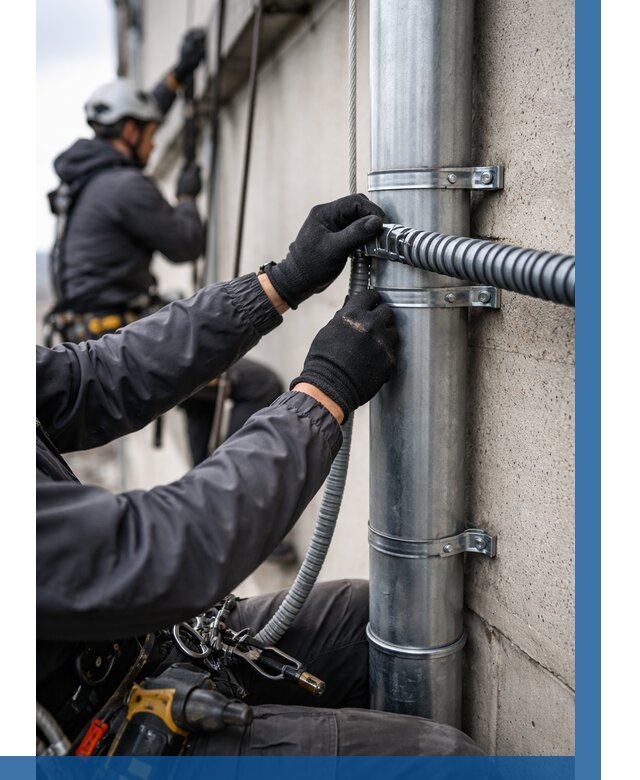 Монтаж гофры для кабеля в Спасске-Дальнем от 310 р. | ВЫСОТНИК-Спс